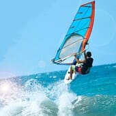 Curso francês e windsurf
